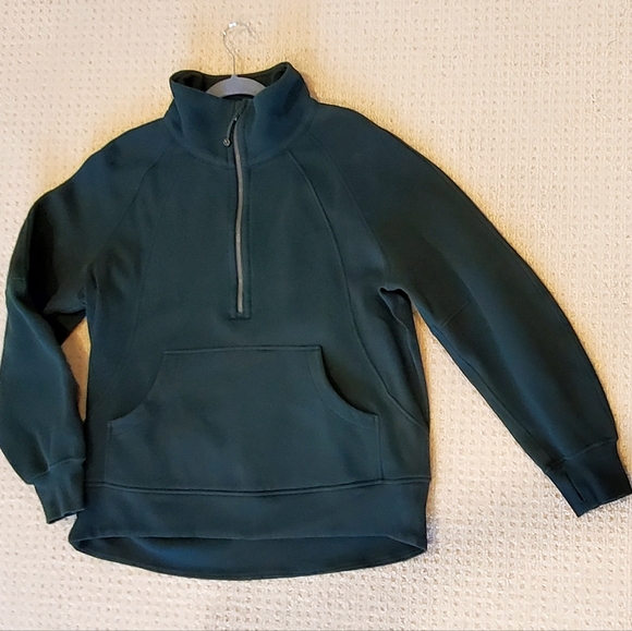 Lululemon Scuba Oversized Funnel Neck 1/4 Zip Pullover, Rainforest GreenWm's M/L - Picture 3 of 16